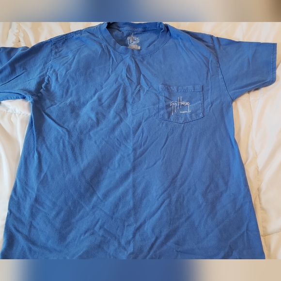 T-shirt De Pêche Guy Harvey Homme 2XL Bleu Manches Longues - Respirant Et Anti-UV